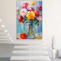 Vase and flowers Canvas Painting Wall Art Posters Landscape Canvas Print Picture - £10.96 GBP+