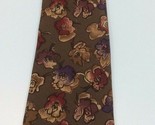 Gino Pompeii Men’s Neck Tie Brown Flower Pattern  - $4.94