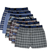 Big Mens Plaid Boxer Shorts-6 Pack - $41.99+