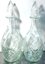 2 x Vintage 1967 London Winery Clear Aqua Glass Wine Decanter - £16.73 GBP