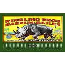 RINGLING BROS. CIRCUS RINO BILLBOARD INSERT for LIONEL 310 &amp; AMERICAN FLYER - £4.71 GBP