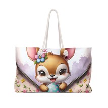 Personalised/Non-Personalised Weekender Bag, Easter, Cute Bunny, Large Weekender - £39.08 GBP