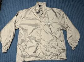 Vintage Starter Windbreaker Logo 1971 Button Down Closure Mens Med Silve... - $15.00