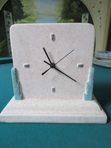Lynn James Clock Stone Looking Ceramic Pink And Grey - £98.92 GBP
