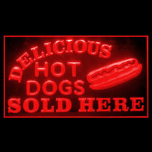 110250B Delicious Hot Dog Sold Here Chicago American Jumbo Chili LED Light Sign - £17.53 GBP