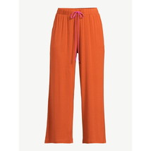 Joyspun Women&#39;s Plus Cropped Knit drawstring Sleep Pants Brown Size 3X (... - £13.83 GBP