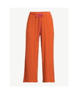 Joyspun Women&#39;s Plus Cropped Knit drawstring Sleep Pants Brown Size 3X (... - $24.18 CAD
