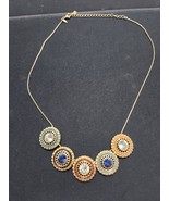 Vintage Avon Colorful Round Pendants Necklace 20&quot;  Very Nice - $18.99