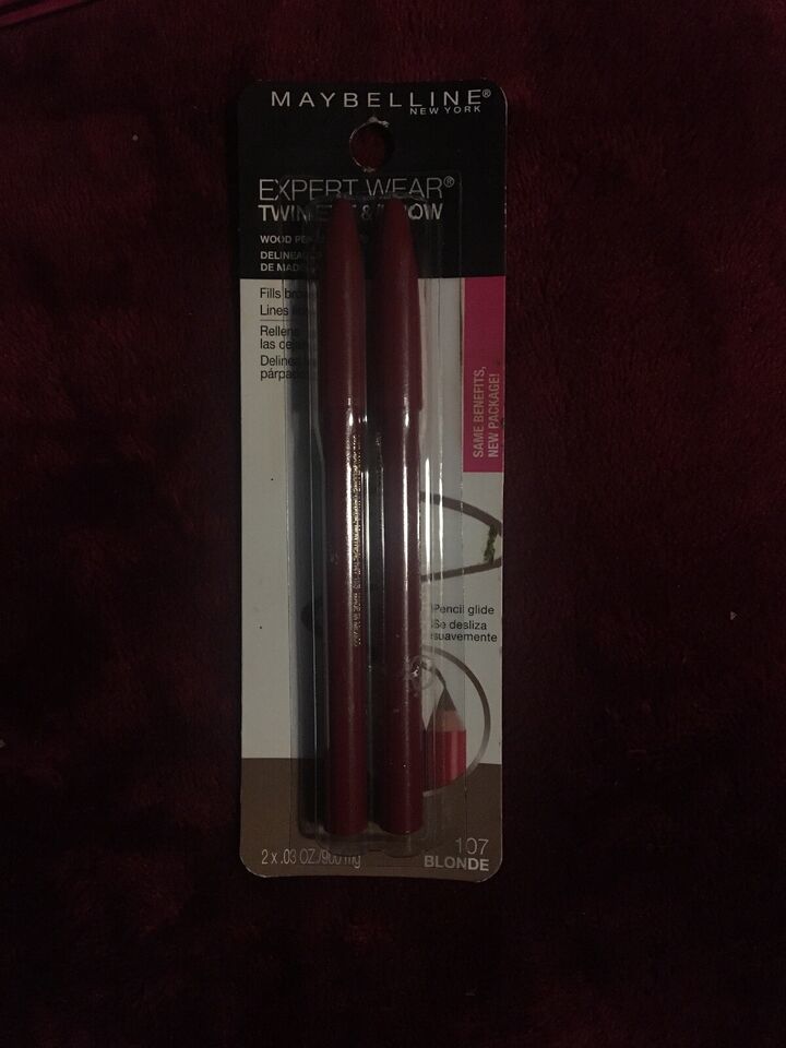 Maybelline Makeup Expert Wear Twin Eyebrow and Eyeliner Pencils,Velvet B... - $11.76