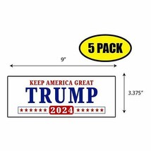 5 Pack 3.375&quot;x9&quot; Trump Kag 2024 Sticker Decal Humor Funny Gift Trump BS0149 - £6.48 GBP