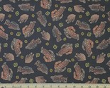 Cotton Bigfoot Sasquatch Trailhead Woods Cotton Fabric Print by the Yard... - $15.95
