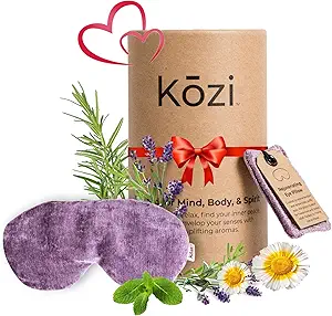 Heated Eye Mask for Dry Eyes, Cooling Sleep Mask with Yoga Pillow(Amethyst) - $30.00