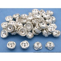 Bali End Bead Caps Silver Plated Parts 9.5mm Approx 50 - £8.65 GBP