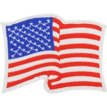 American Flag Wavy with White Border Right Arm Patch - £13.84 GBP