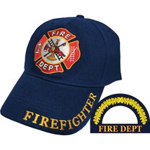 Fire Dept Fire Fighter Hat Cap Blue - £13.29 GBP