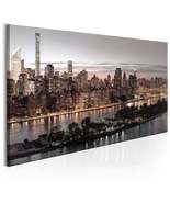 Tiptophomedecor Stretched Canvas Wall Art  - Manhattan At Twilight - Stretched & - $113.99