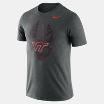 Virginia Tech Hokies Mens Nike Football Icon Dri-Fit Cotton T-Shirt - XL &amp; L NWT - £19.29 GBP