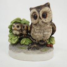 Vintage UCGC Korea Bisque Porcelain Owl Figurine 4” Home Shelf Fall Decor AIJMA - $11.00