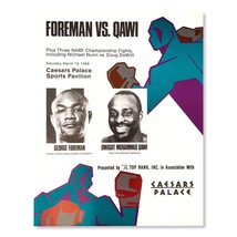 George Foreman vs Dwight Muhammad Qawi 22x28 Poster - COA Owned By Caesars 1988 - £61.10 GBP