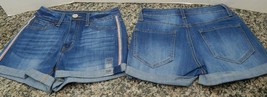 So Women&#39;s Shortie High Rise Stretch Jean Shorts With Stripe Trim Size 3... - $20.00