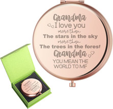 Gift for Grandma to Grandma I Love You Rose Gold Compact Mirror Christmas gift - £7.49 GBP