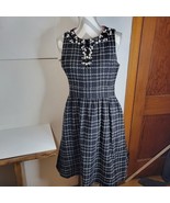 Eliza J New York Beaded Neckline Wool Blend Fit and Flare Dress Size 10 - $26.93