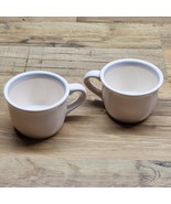 Pfaltzgraff Aura Pink Tea / Coffee Cups Mugs - Vintage Set Of 2 - CASTLE... - £11.63 GBP