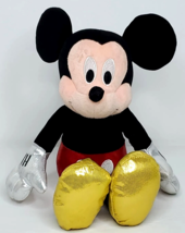 TY Disney Sparkle Mickey Mouse 13&quot; Stuffed Animal Toy Disney 2018 - $6.72