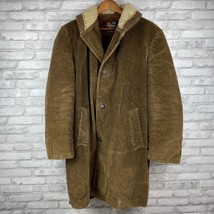 Oakbrook Sears Brown Fur-Lined Corduroy Heavy Coat Jacket Men 40 Tall Vt... - $81.26