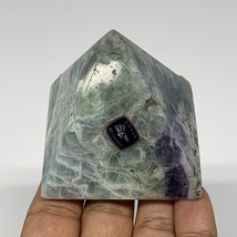 207.2g, 2.1&quot;x2.3&quot; Natural Green Fluorite Pyramid Crystal Gemstone @Mexico, B1860 - £17.90 GBP