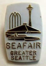 SeaFair 1969 Centennial Hydroplane Plastic Skipper Lapel Pin - Seattle W... - £11.19 GBP