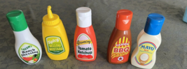 fun w playfood Kitchen Refrigerator condiments Ranch BBQ Mayo Mustard Katsup lot - £18.79 GBP