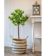 Seagrass Grey Stripe Basket - $937.52 MXN