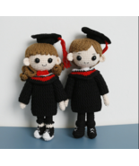 Graduation Doll Hand-Woven Wool Crocheted - £31.75 GBP