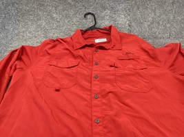 Jawbone Tackle Fishing Shirt Mens 2XL Vented Roll Ups Long Sleeves Red O... - $12.86