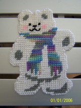 Handcrafted Plastic Canvas Bears  - £5.50 GBP