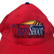 The Turkey Shoot Baseball Hat Cap National Wild Turkey Federation Red Ad... - £10.24 GBP