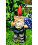 Ebros 9&quot; You Dig? Shovel Gnome Garden Greeter Gnome Dwarf Flip The Bird ... - $547.79 MXN