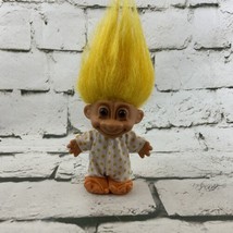 Vintage Russ Berrie Troll Doll Yellow Hair Duckling Suit 4” - £9.49 GBP