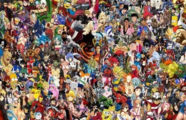 Anime Manga Comic Game Collage Poster | Marvel Naruto DBZ | NEW | USA - £15.92 GBP