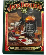 Vintage Jack Daniels Embossed Hinged Tin Box w/ various Jack Daniels gla... - $67.45