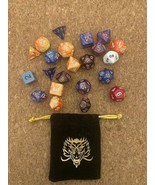 Lot of 22 Fantasy Game Dice and Bag - $22.91