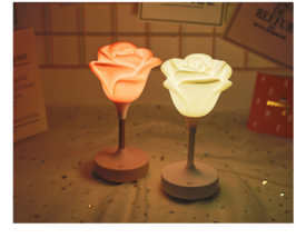 Touch Rose Usb Night Light Creative Bedroom Silicone - £16.13 GBP