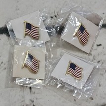 Flag Patriotic Lapel Pins Hat Pins Lot of 4 New in Package  - £7.78 GBP
