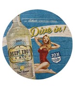Craft Beer Coaster Deep Eddy Vodka Lemon Pinup Bathing Beauty Girl Barwa... - $5.93