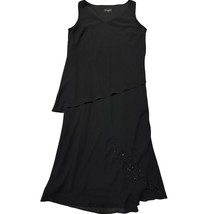 Studio I Maxi Dress Size 18W 2X Black Beaded Sleeveless Cocktail Party W... - £16.52 GBP