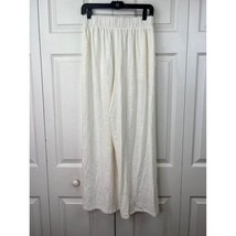 Farmers Market Womens Cream Linen Wide Leg Pants- Size Small EUC VERY NICE - £55.46 GBP