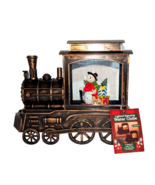Gerson Snowman Dog Riding in Train Water Snow Globe Lighted Musical Chri... - £36.97 GBP