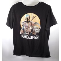 Star Wars The Mandalorian Baby Yoda Black T Shirt Men’s Black Tee Large - $5.36