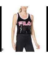 FILA SEQUINS QUEEN THE COURT Women&#39;s Sport Tank Top (BLACK, LARGE) 718184 - £12.86 GBP